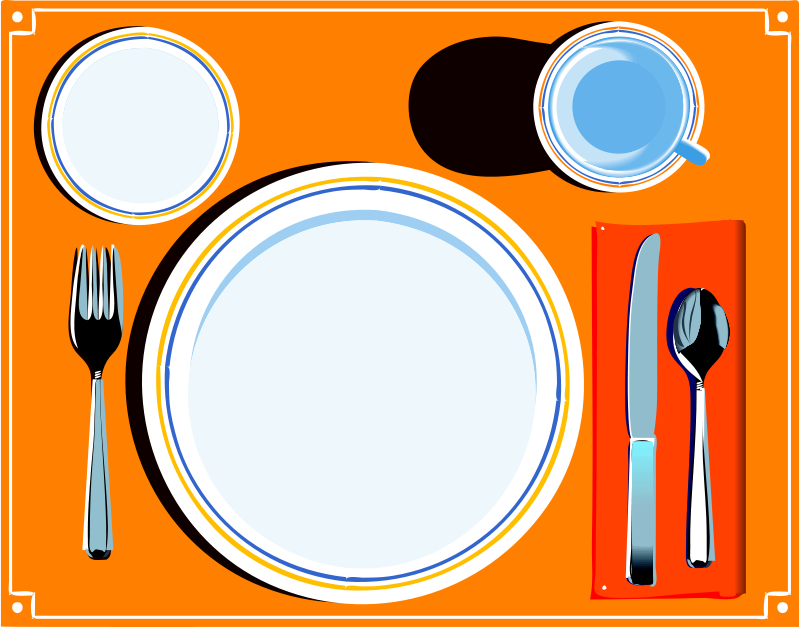 Clip Art Dinner Table Setting Clipart