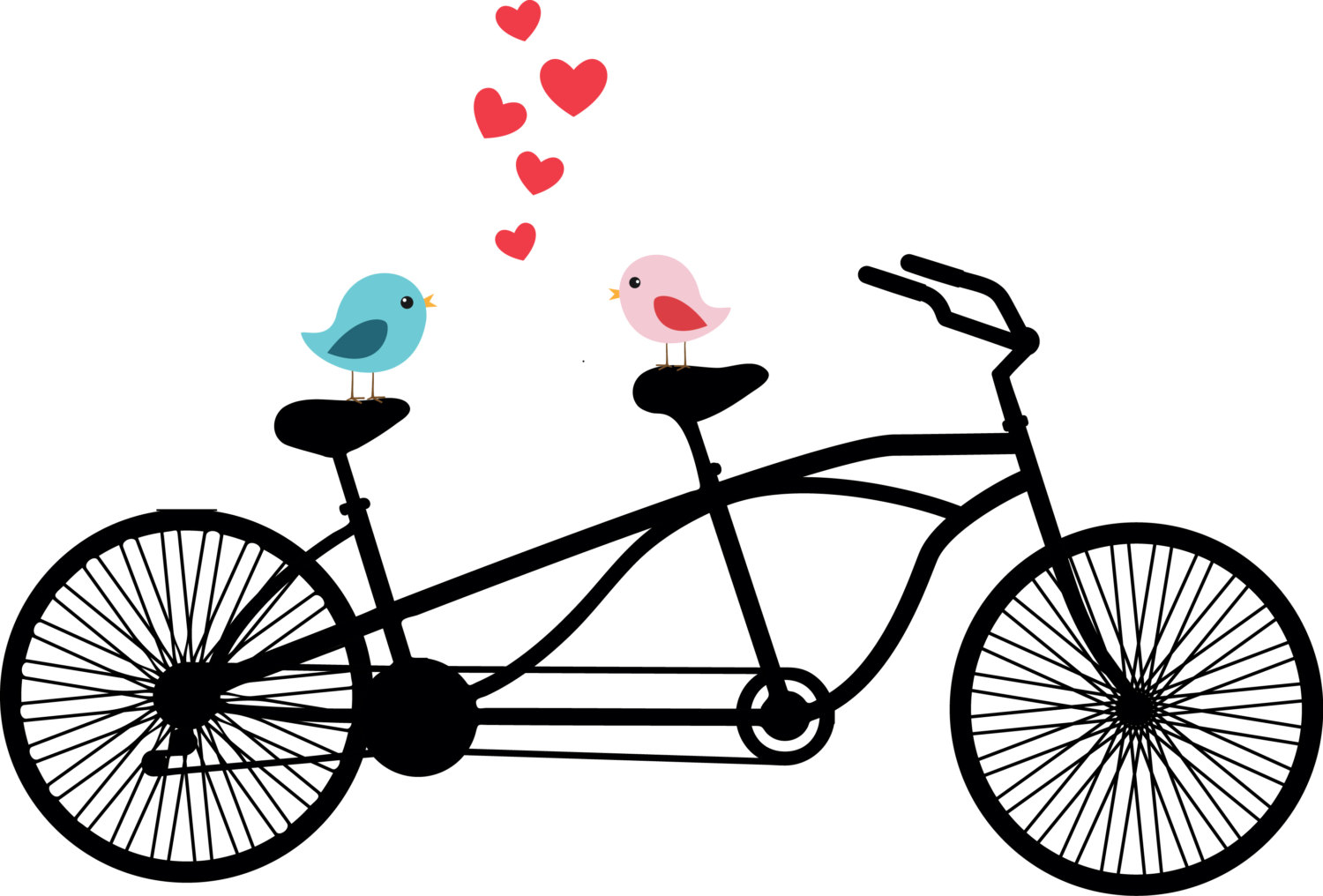 Tandem Bicycle Wedding Invitations - ClipArt Best