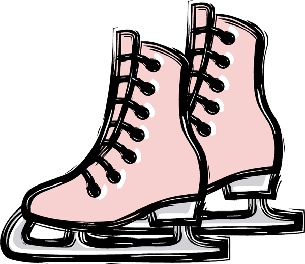 Ice skating animated clipart