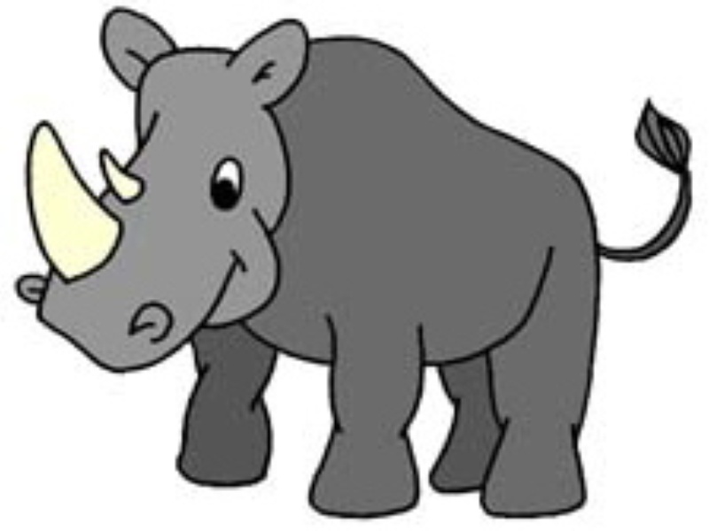 Black rhino clipart