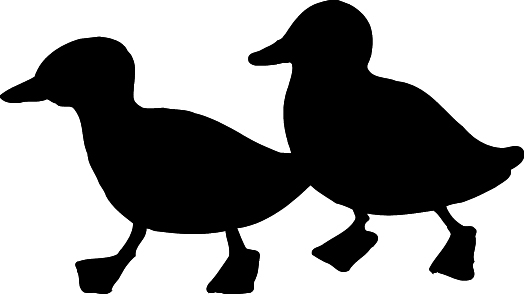 Duck Silhouette Clip Art - Tumundografico