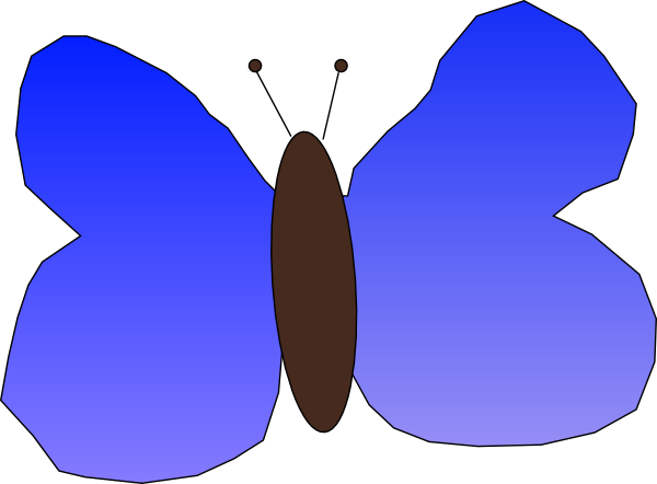 Simple Cartoon Butterfly Clip Art - vector clip art ...