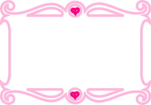 Pink heart clipart border