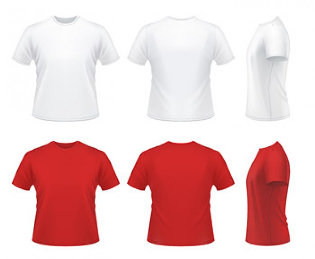 Shirts, White t shirts and Red and white
