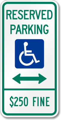 ADA Double Arrow Parking Signs - ClipArt Best