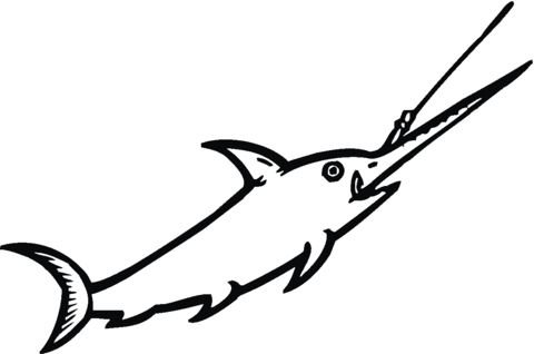 Swordfish 4 coloring page | Free Printable Coloring Pages