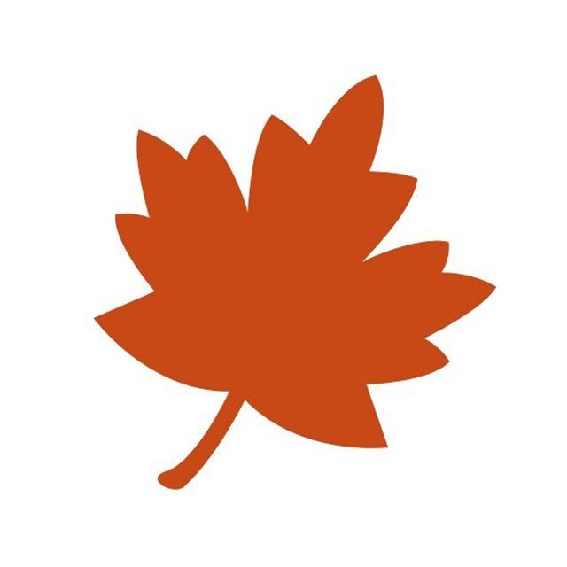 An orange maple leaf - Vergilis Clipart