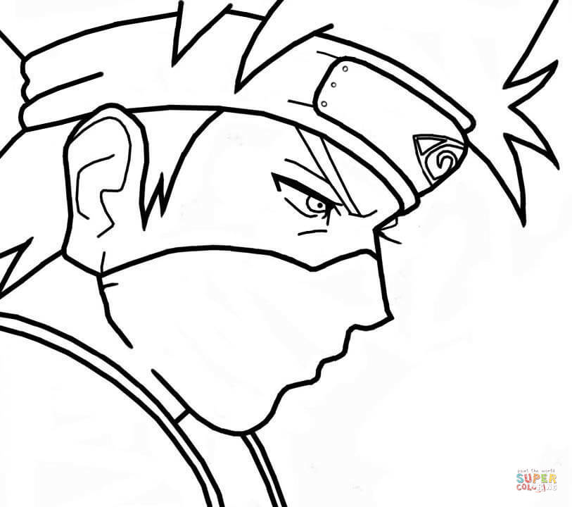 Desenho de Kakashi Hatake de Naruto para colorir | Desenhos para ...