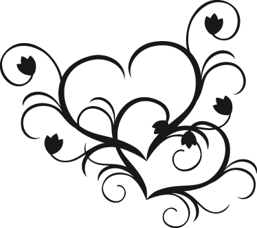 Heart Shape Floral Wall Sticker - TenStickers