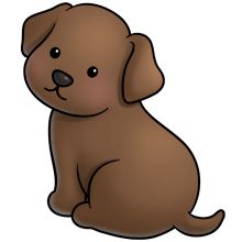 Old yellow lab dog clipart