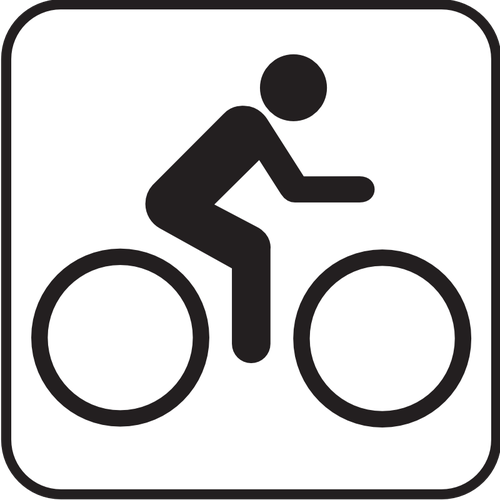 Simple bicycle pictogram vector clip art | Public domain vectors