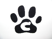 Paw Print Font Decal 5" $18.00