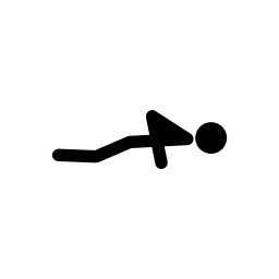 Stick man variant doing push ups from the ground vector icon ...