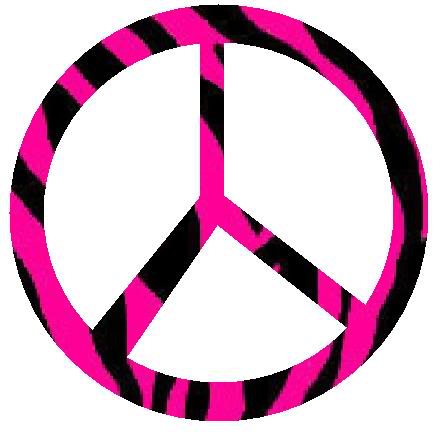 pink zebra peace signs graphics and comments - ClipArt Best ...