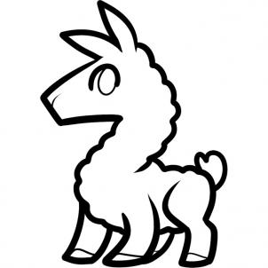 How to Draw a Llama for Kids, Step by Step, Animals For Kids, For ...