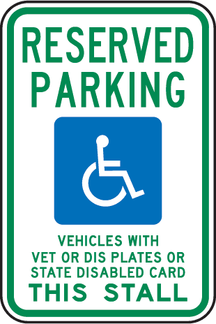 Wisconsin Handicap Parking Sign by SafetySign.com - T4567