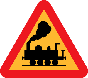 Train Roadsign clip art - vector clip art online, royalty free ...