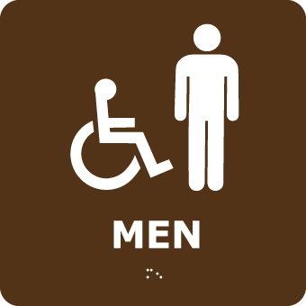 Men's Restroom Sign With Handicap Symbol - ADA4WBR | Washington ...