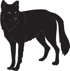 Clipart Image Of A Cute Wolf Pup