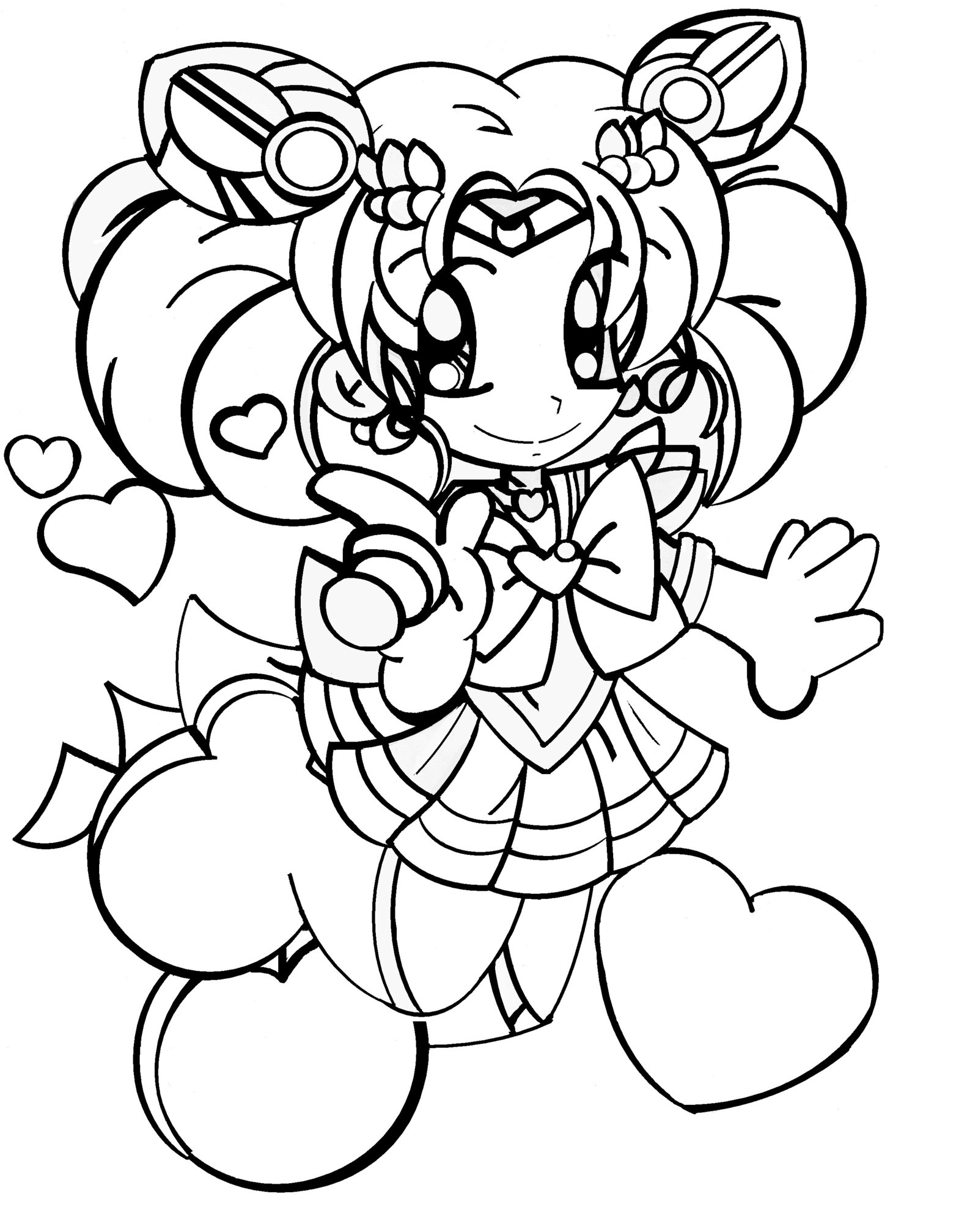 Chibi Moon Lineart