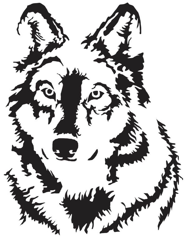 Wolf Screen Print Design