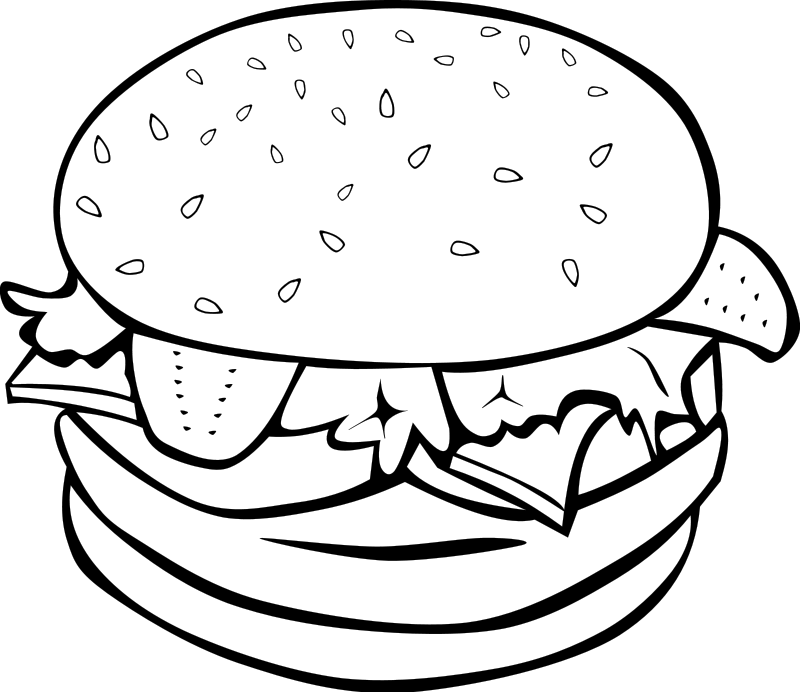 Food Clip Art Black And White Images & Pictures - Becuo - Cliparts.