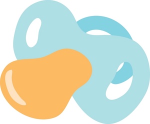 Cute baby pacifier clipart