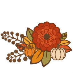 Autumn Flowers Clipart