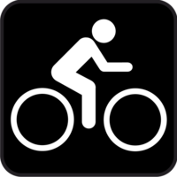 man on bicycle sign symbol - vector Clip Art