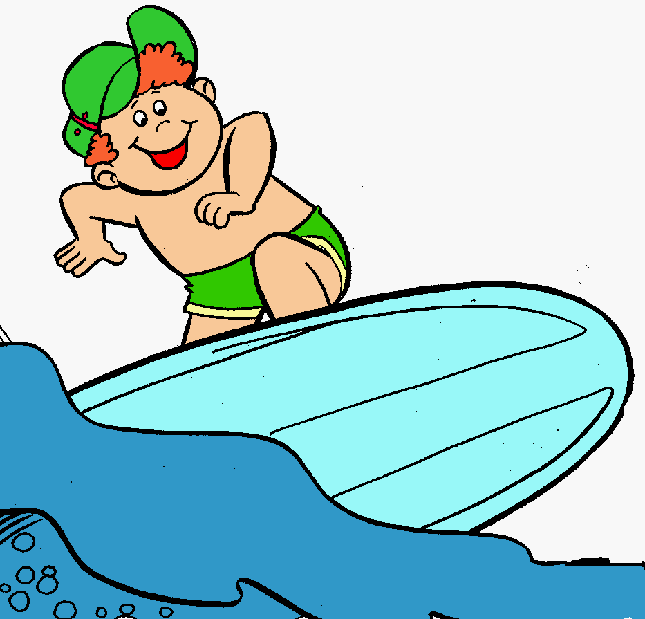 Surfing clipart free