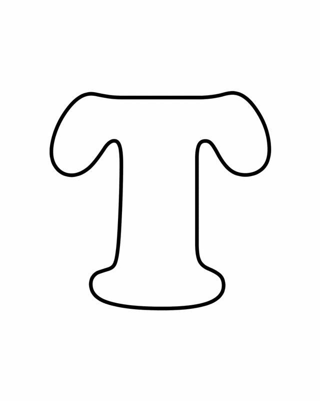 Letter T - Free Printable Coloring Pages | Font | Pinterest