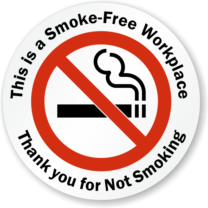 No Smoking Decals | No Smoking Glass Decals