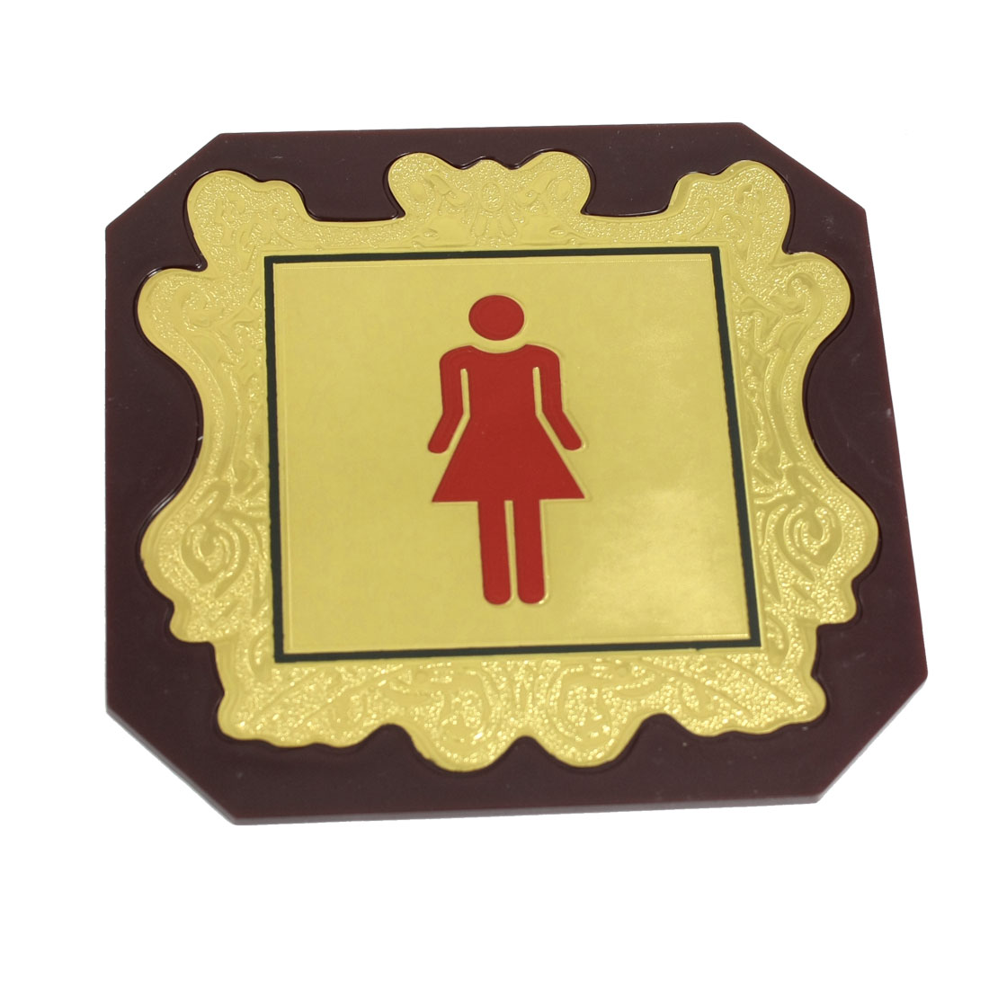 Red Lady Washroom Toilet Notice Sign Instruction Board Brown ...