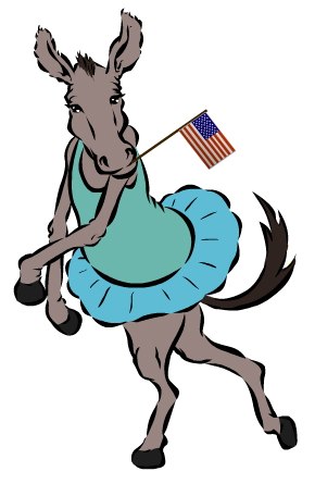 Ballet Donkey in Tendu Back - Color Clipart