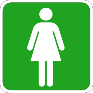 Clipart ladies toilet sign