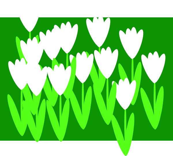 White Cartoon Tulips Clip Art - vector clip art ...