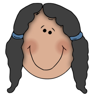 Clip art girl face