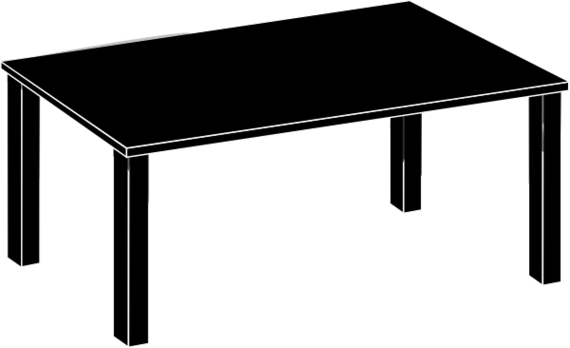 Clipart black and white table - ClipartFox