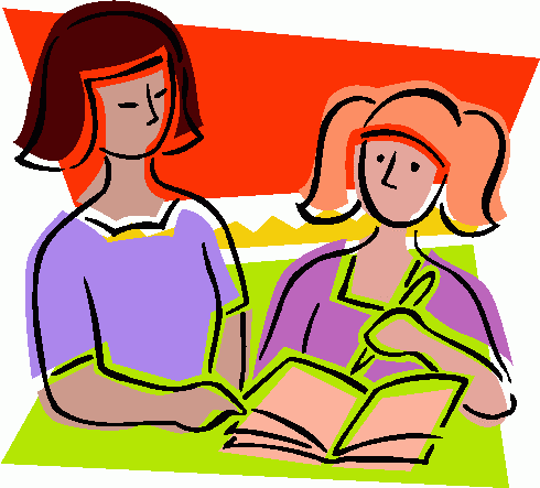 Clipart of a link between teachers and children