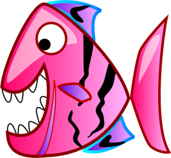 fish smiling funny cartoon - vector Clip Art