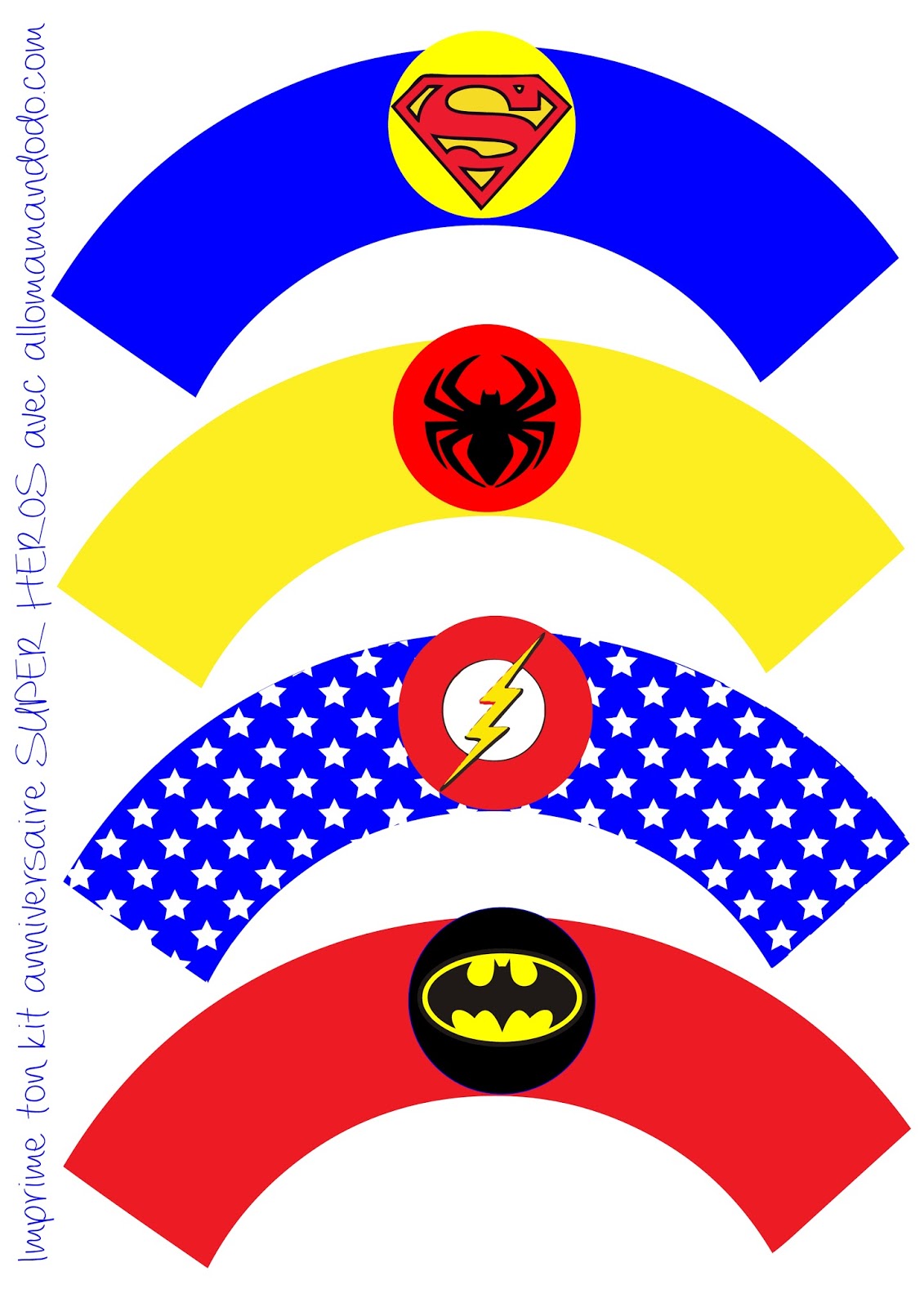 Superheroes Birthday Party: Free Printable Wrappers and Toppers ...