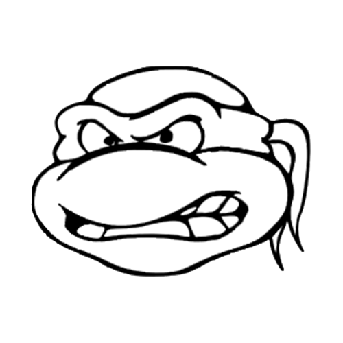 Clipart black and white teenage ninga turtle