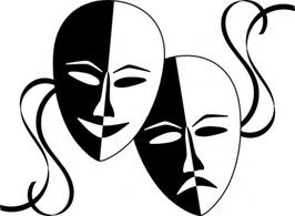 Theatre Masks Clip Art - Tumundografico