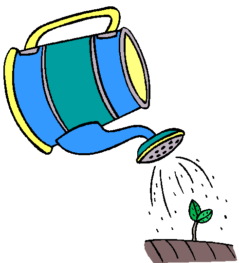 Flowers Watering Can Clipart