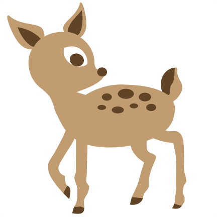 Woodland baby deer clipart
