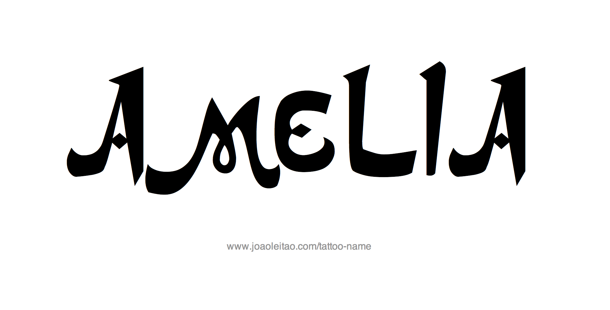 Amelia Name Tattoo Designs