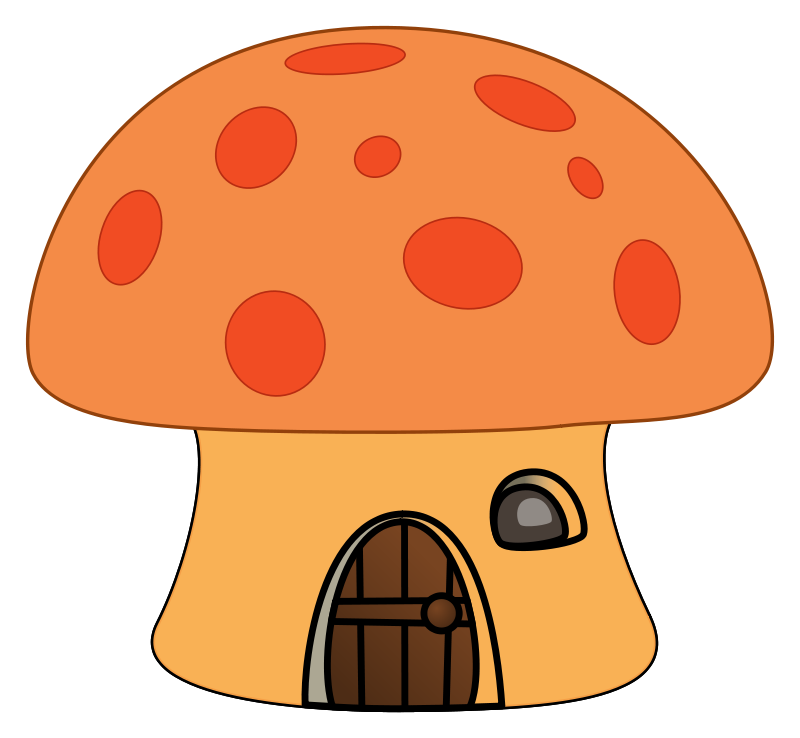 Mushroom house clipart