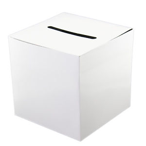 White Wishing Well Wedding Money Box Memory Cards Reception ...