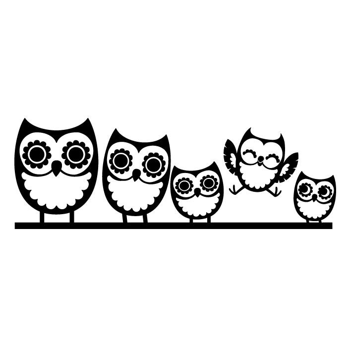 Wise owl clipart black and white