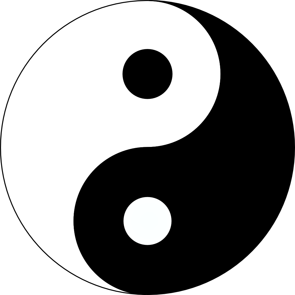 Yin and yang clipart